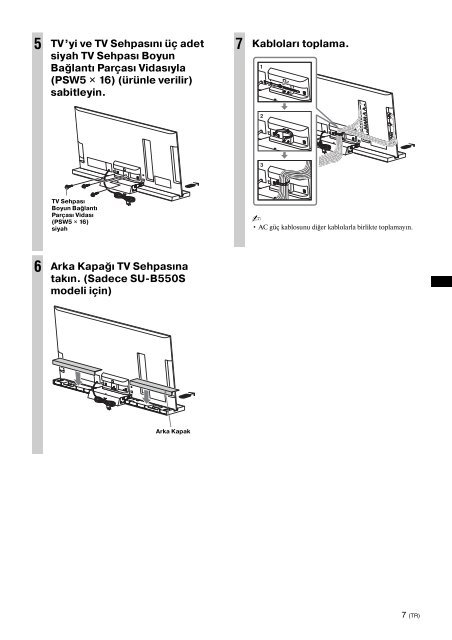 Sony SU-B460S - SU-B460S Consignes d&rsquo;utilisation Finlandais