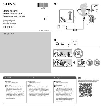 Sony MDR-EX450AP - MDR-EX450AP Consignes dâutilisation Letton