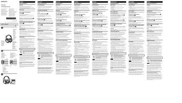 Sony MDR-MA300 - MDR-MA300 Consignes dâutilisation SlovÃ©nien