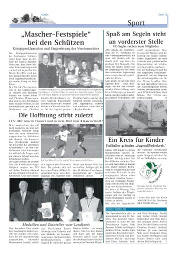 Sport „Mascher-Festspiele“ bei den Schützen - Dorfzeitung Seeshaupt