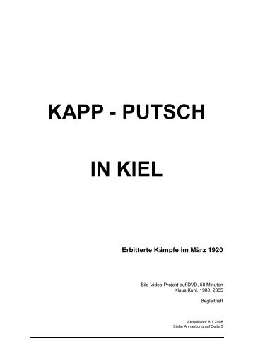 KAPP - PUTSCH IN KIEL - Klaus und Renate Kuhl