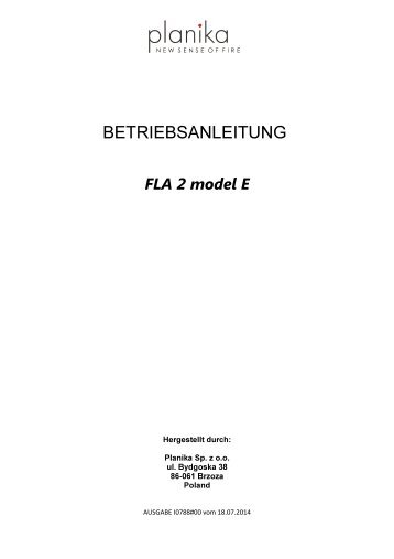 FLA 2 Modell E - Betriebsanleitung