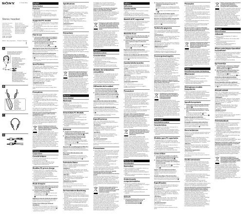 Sony DR-310DP - DR-310DP Consignes d&rsquo;utilisation Polonais
