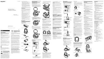 Sony MDR-RF4000K - MDR-RF4000K Consignes dâutilisation