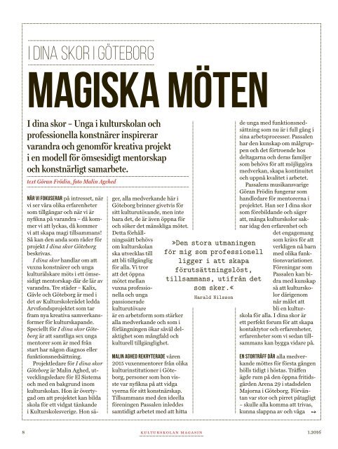 I Dina Skor vägen till melodifestivalen Kulturskolan i Halmstad