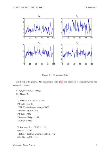 ECONOMETRIC METHODS II TA session 1 MATLAB Intro ...