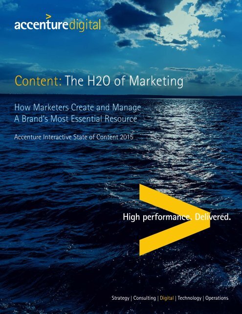 Content The H2O of Marketing