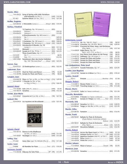 WOODWINDS - the Theodore Presser Company