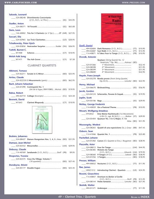 WOODWINDS - the Theodore Presser Company