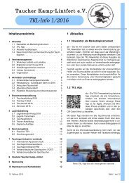 Newsletter 01-2016 Taucher Kamp-Lintfort