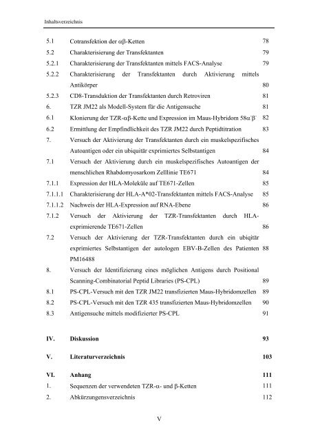 Identifikation und Charakterisierung - OPUS - Universität Würzburg