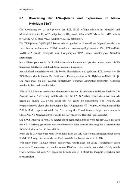 Identifikation und Charakterisierung - OPUS - Universität Würzburg