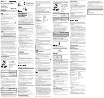 Sony MDR-NWBT10 - MDR-NWBT10 Consignes dâutilisation