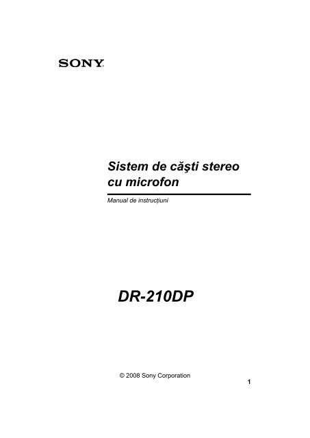 Sony DR-210DP - DR-210DP Mode d'emploi Roumain