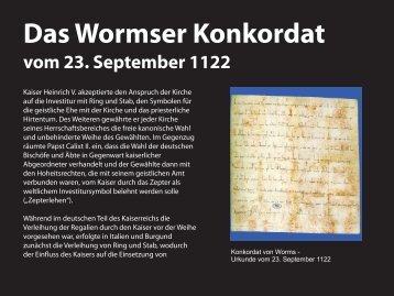 Das Wormser Konkordat vom 23. September 1122