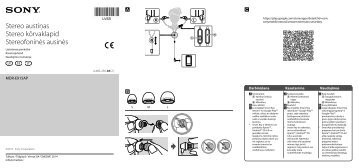 Sony MDR-EX15AP - MDR-EX15AP Consignes dâutilisation Letton