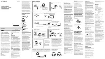 Sony MDR-HW300K - MDR-HW300K Mode d'emploi Ukrainien