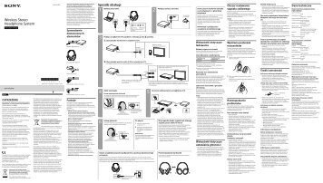 Sony MDR-HW300K - MDR-HW300K Mode d'emploi Slovaque