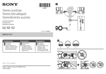 Sony MDR-EX15LP - MDR-EX15LP Consignes dâutilisation Lituanien