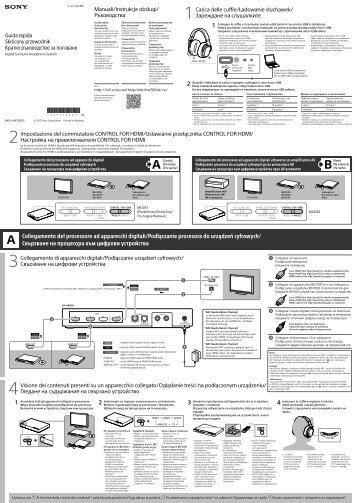 Sony MDR-HW700DS - MDR-HW700DS Mode d'emploi Italien