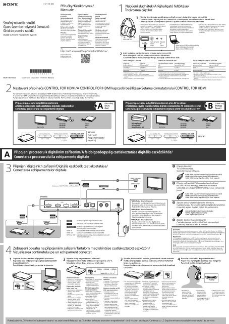 Sony MDR-HW700DS - MDR-HW700DS Mode d'emploi Hongrois