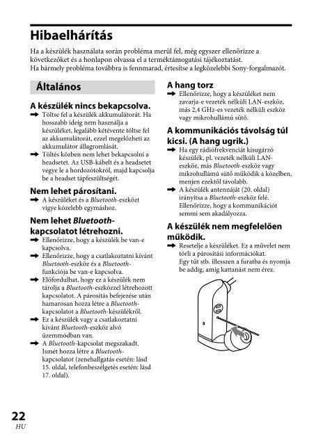 Sony XBA-BT75 - XBA-BT75 Consignes d&rsquo;utilisation Hongrois