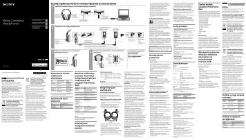 Sony MDR-1RNC - MDR-1RNC Consignes dâutilisation Polonais