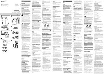 Sony XBA-NC85D - XBA-NC85D Consignes dâutilisation NÃ©erlandais