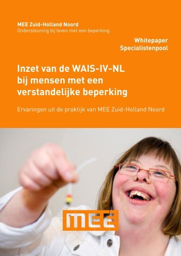 Inzet van de WAIS-IV-NL bij mensen met een verstandelijke beperking