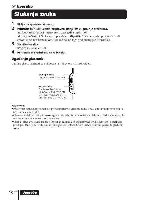 Sony DR-GA500 - DR-GA500 Consignes d&rsquo;utilisation Croate