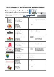 Vergünstigungen mit der TSV Ingolstadt Nord Mitgliederkarte