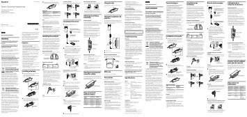 Sony MDR-NC100D - MDR-NC100D Consignes dâutilisation Anglais