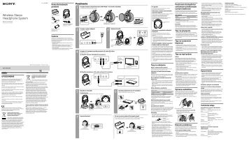 Sony MDR-RF855RK - MDR-RF855RK Consignes dâutilisation SlovÃ©nien