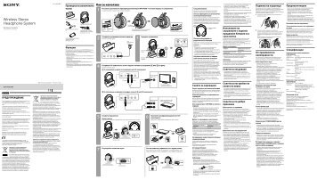 Sony MDR-RF855RK - MDR-RF855RK Consignes dâutilisation Bulgare