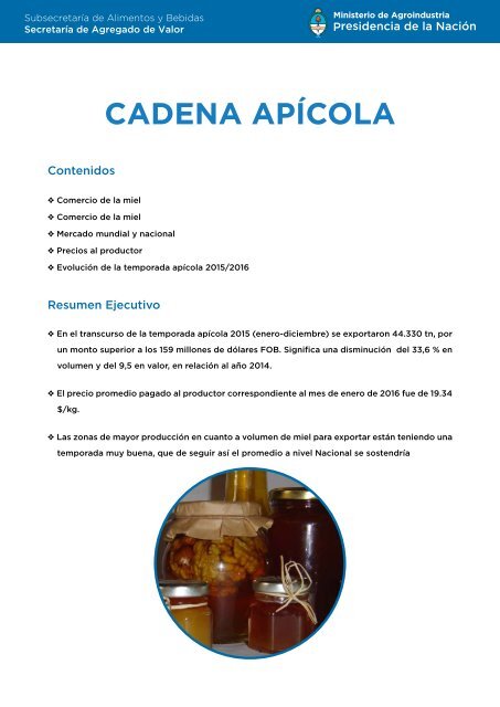 CADENA APÍCOLA