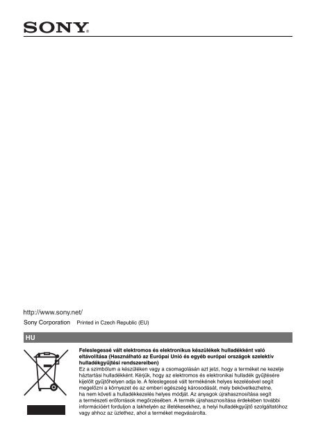 Sony MDR-RF800RK - MDR-RF800RK Consignes d&rsquo;utilisation Hongrois