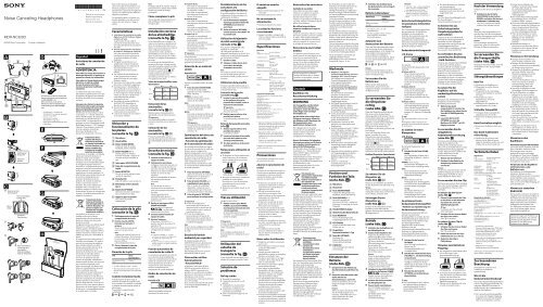 Sony MDR-NC300D - MDR-NC300D Consignes d&rsquo;utilisation Espagnol