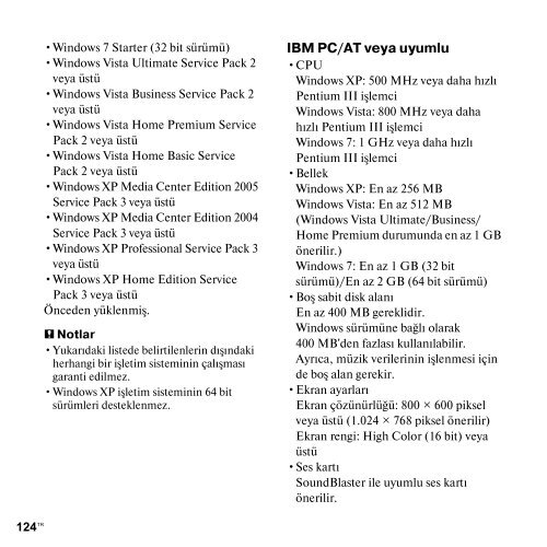 Sony ICD-SX712 - ICD-SX712 Consignes d&rsquo;utilisation Turc