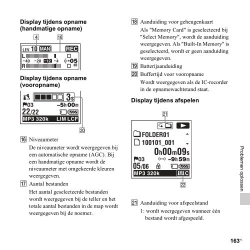 Sony ICD-SX712 - ICD-SX712 Consignes d&rsquo;utilisation N&eacute;erlandais