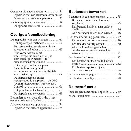 Sony ICD-SX712 - ICD-SX712 Consignes d&rsquo;utilisation N&eacute;erlandais