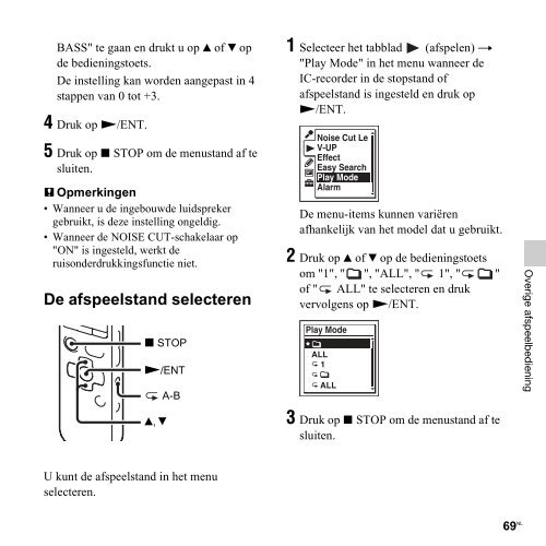 Sony ICD-SX712 - ICD-SX712 Consignes d&rsquo;utilisation N&eacute;erlandais