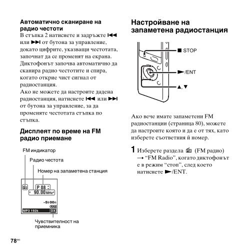 Sony ICD-UX513F - ICD-UX513F Consignes d&rsquo;utilisation Bulgare