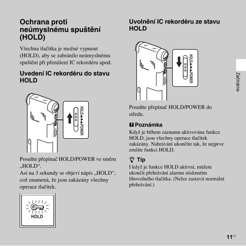 Sony ICD-UX513F - ICD-UX513F Consignes d&rsquo;utilisation Tch&egrave;que