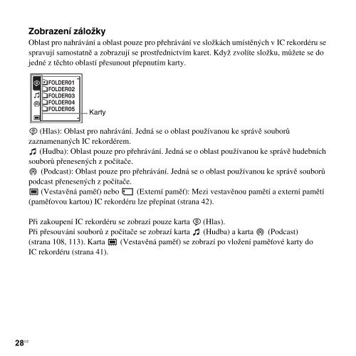 Sony ICD-UX513F - ICD-UX513F Consignes d&rsquo;utilisation Tch&egrave;que