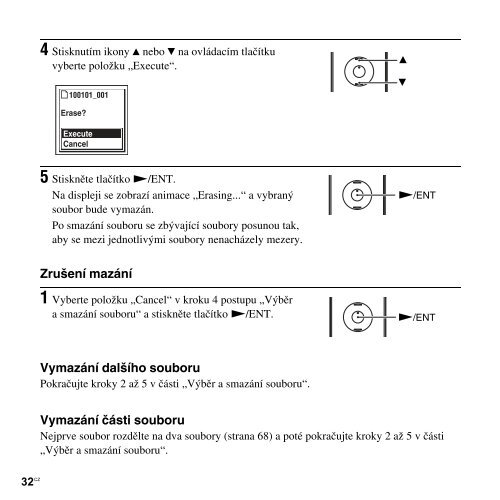 Sony ICD-UX513F - ICD-UX513F Consignes d&rsquo;utilisation Tch&egrave;que