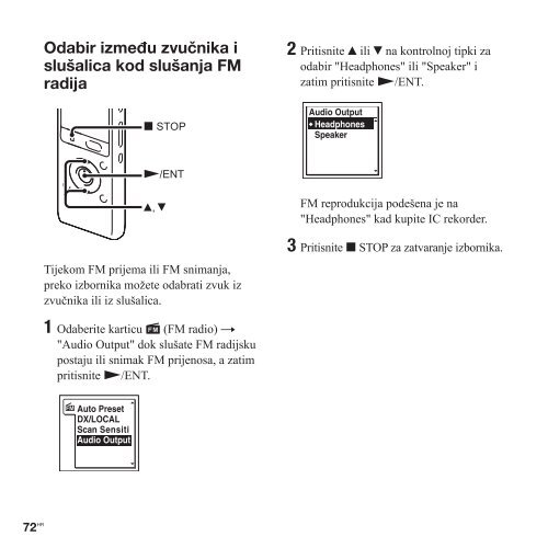 Sony ICD-UX513F - ICD-UX513F Mode d'emploi Croate