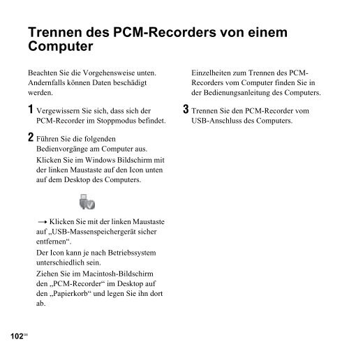 Sony PCM-M10 - PCM-M10 Consignes d&rsquo;utilisation Allemand