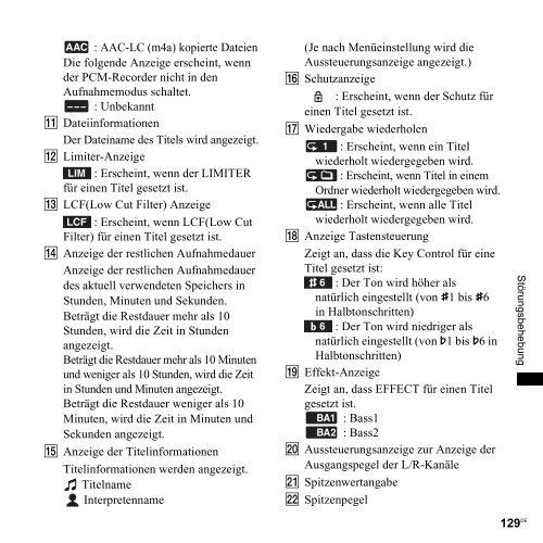 Sony PCM-M10 - PCM-M10 Consignes d&rsquo;utilisation Allemand