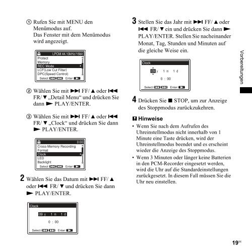 Sony PCM-M10 - PCM-M10 Consignes d&rsquo;utilisation Allemand