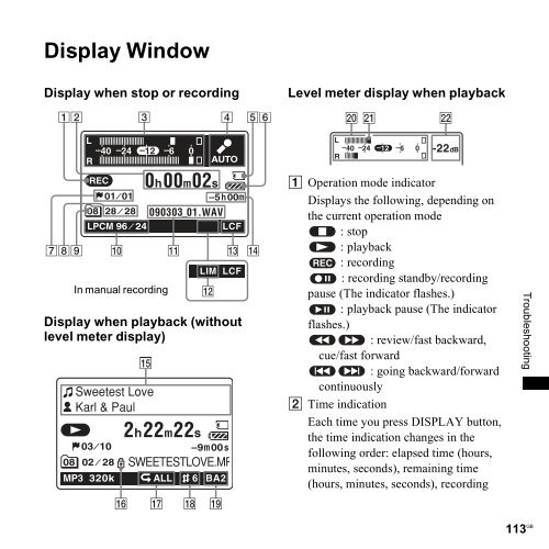 Sony PCM-M10 - PCM-M10 Consignes d&rsquo;utilisation Anglais